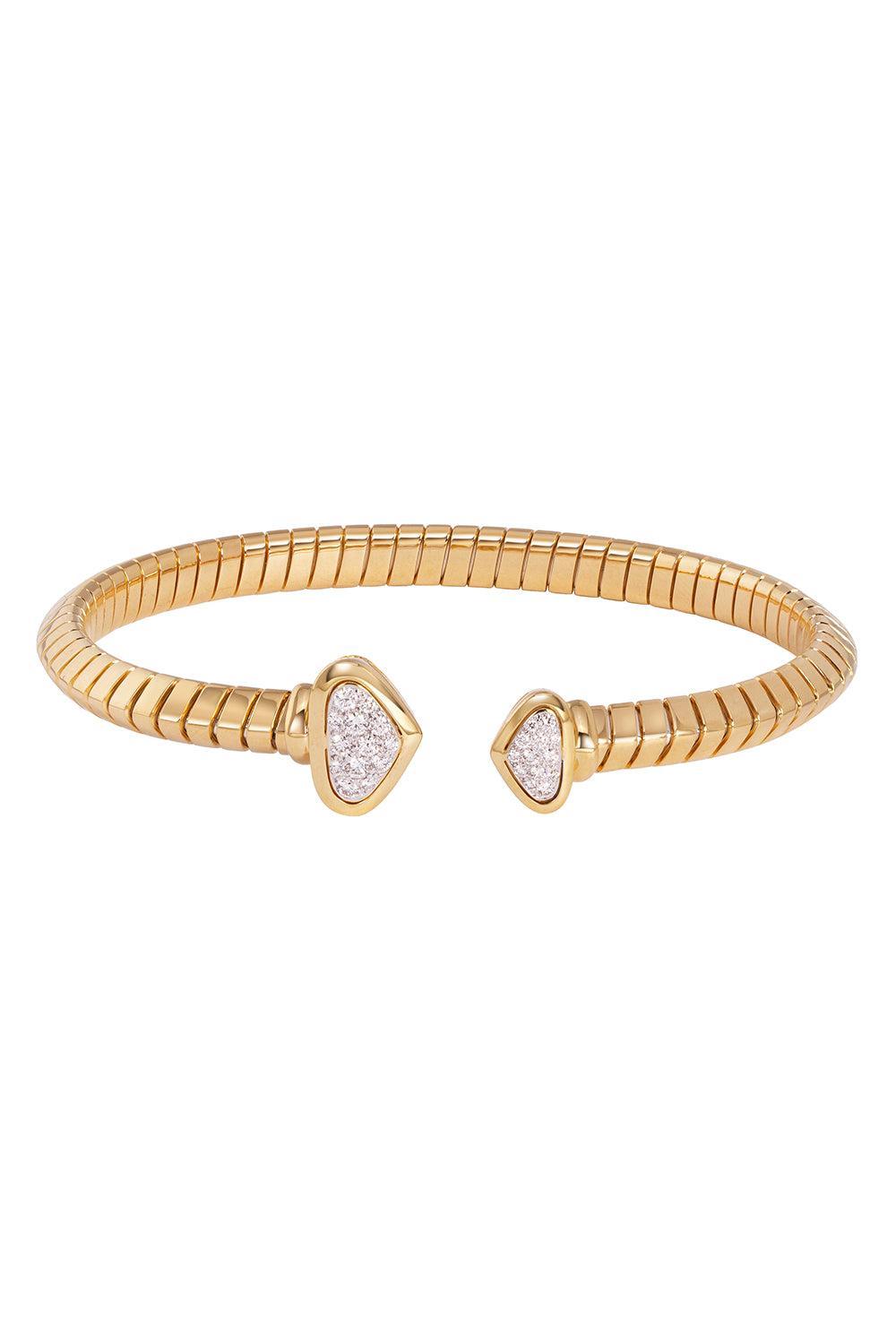 Diamond Trisolina Castanga Bracelet-YELLOW GOLD-SMALL-JEWELRYFINE JEWELBRACELET O-MARINA B