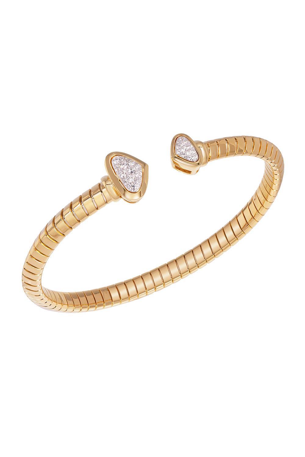 Diamond Trisolina Castanga Bracelet-YELLOW GOLD-SMALL-JEWELRYFINE JEWELBRACELET O-MARINA B