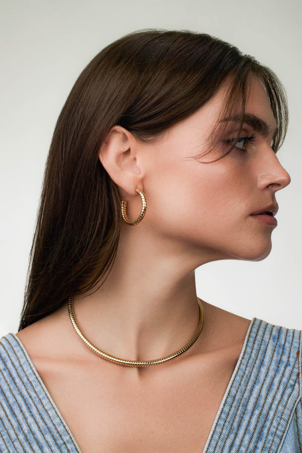 Trisolina Small Hoop Earrings-YELLOW GOLD-SML-JEWELRYFINE JEWELEARRING-MARINA B
