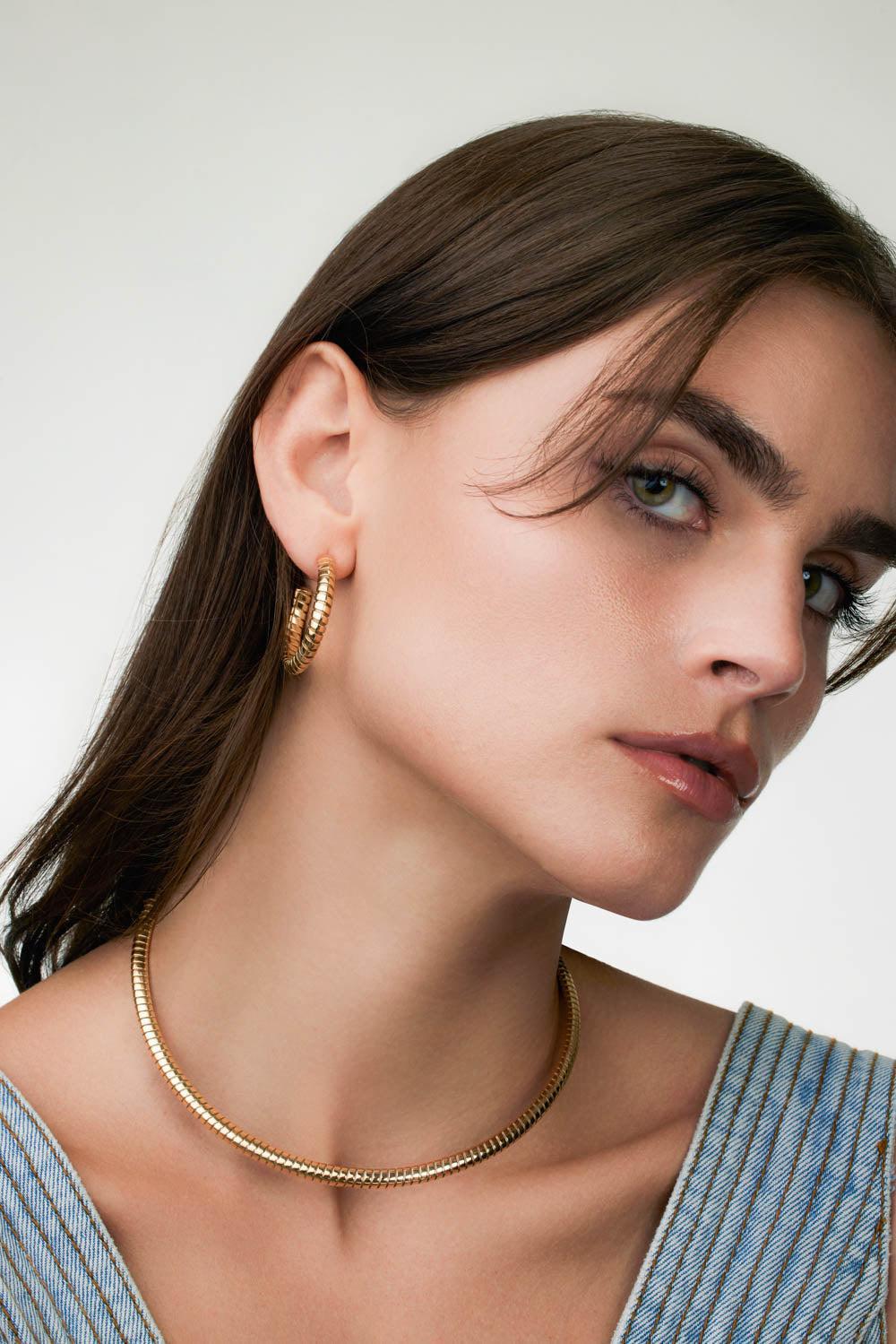 Trisolina Small Hoop Earrings-YELLOW GOLD-SML-JEWELRYFINE JEWELEARRING-MARINA B
