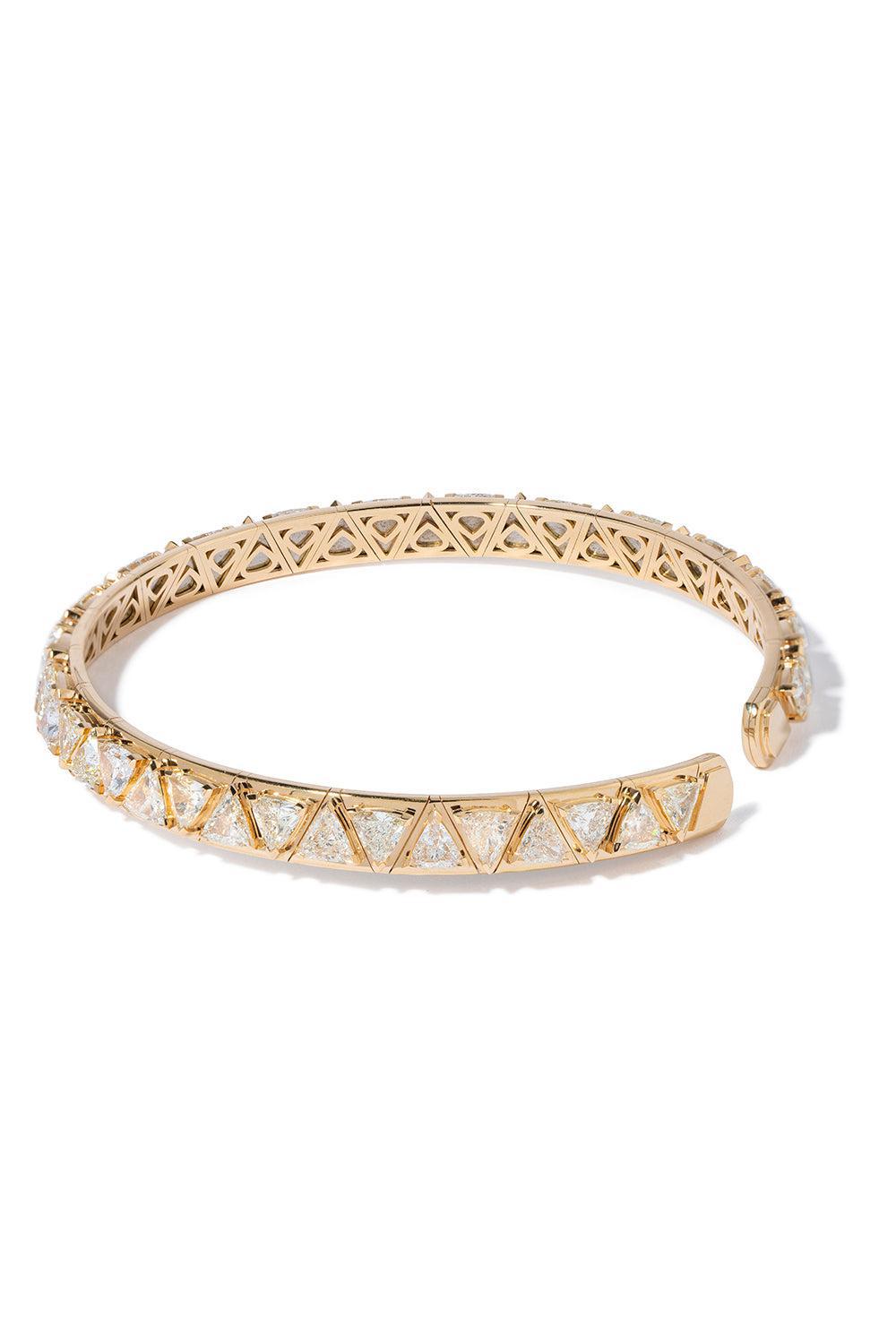 Diamond Triangoli Collar Necklace-YELLOW GOLD-JEWELRYFINE JEWELNECKLACE O-MARINA B