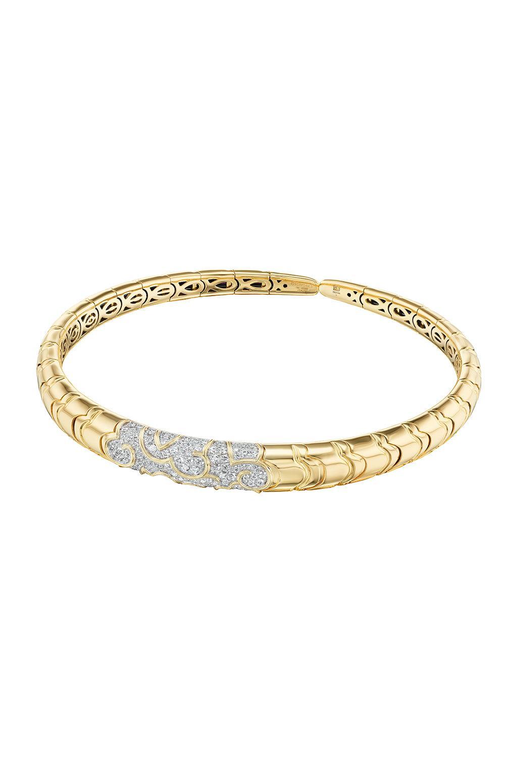 Diamond Onda Collar Necklace-YELLOW GOLD-SMALL-JEWELRYFINE JEWELNECKLACE O-MARINA B