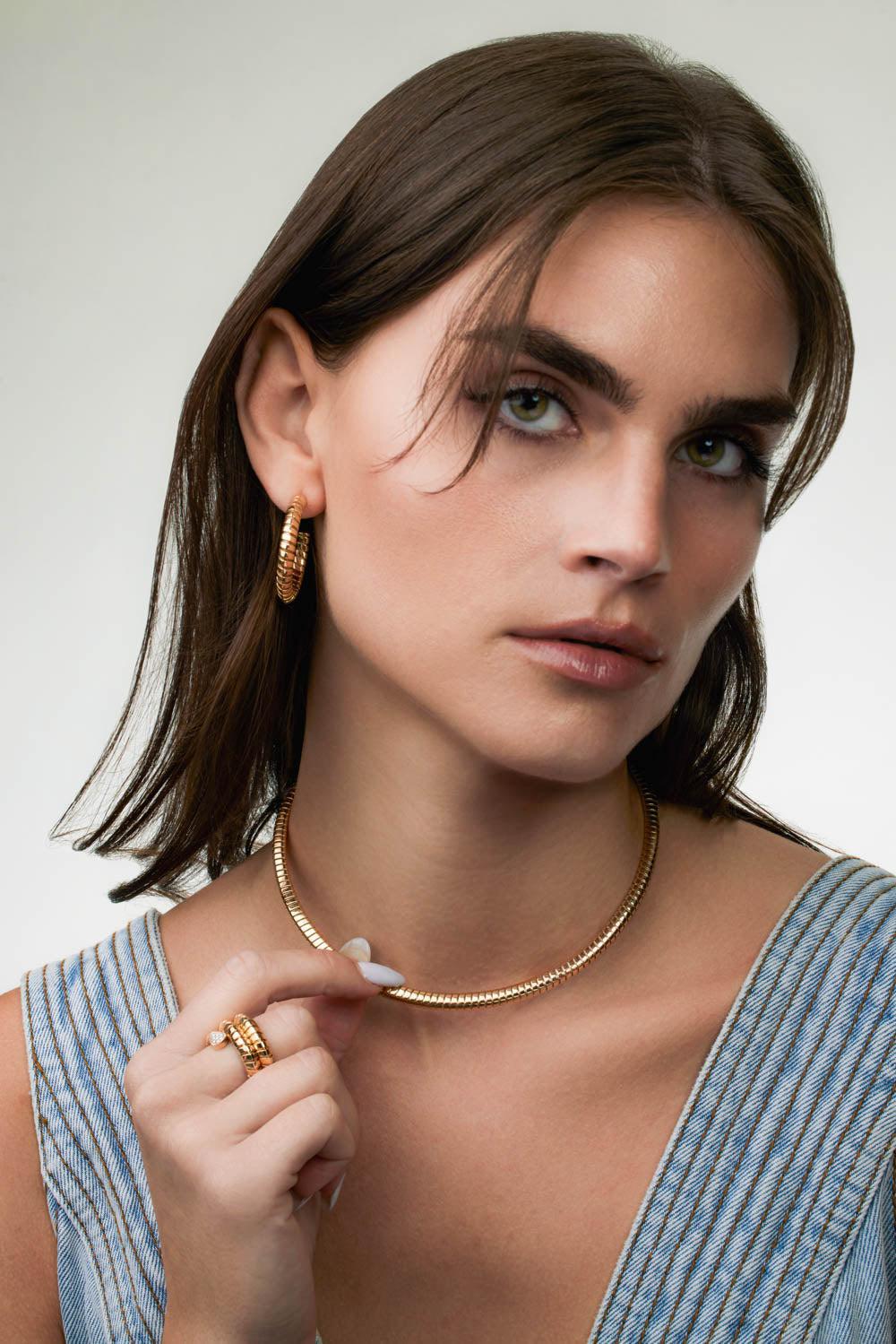 Trisolina Collar Necklace-YELLOW GOLD-JEWELRYFINE JEWELNECKLACE O-MARINA B