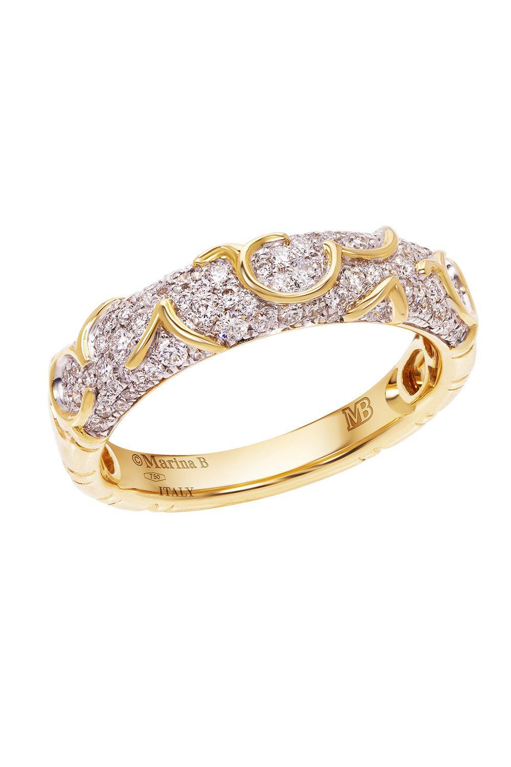 Diamond Ondine Ring-YELLOW GOLD-6-JEWELRYFINE JEWELRING-MARINA B