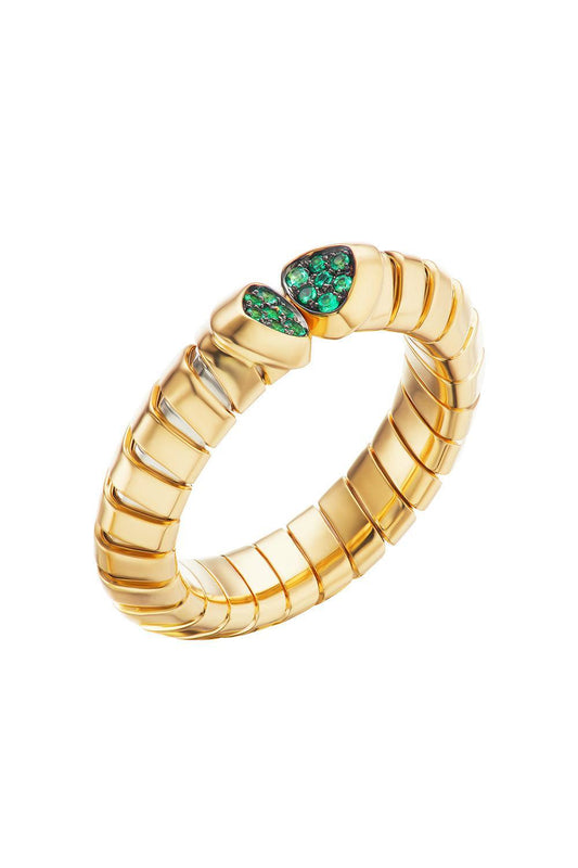 Emerald Trisolina Ring-YELLOW GOLD-6-JEWELRYFINE JEWELRING-MARINA B