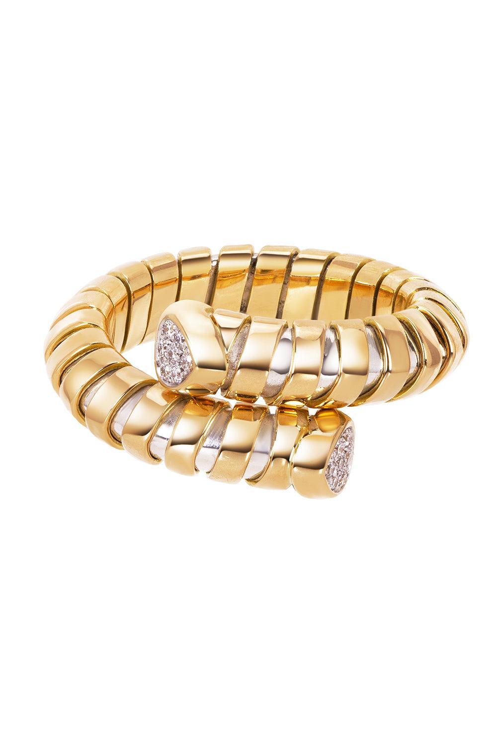 Diamond Trisolona Bypass Ring-YELLOW GOLD-6.5-JEWELRYFINE JEWELRING-MARINA B