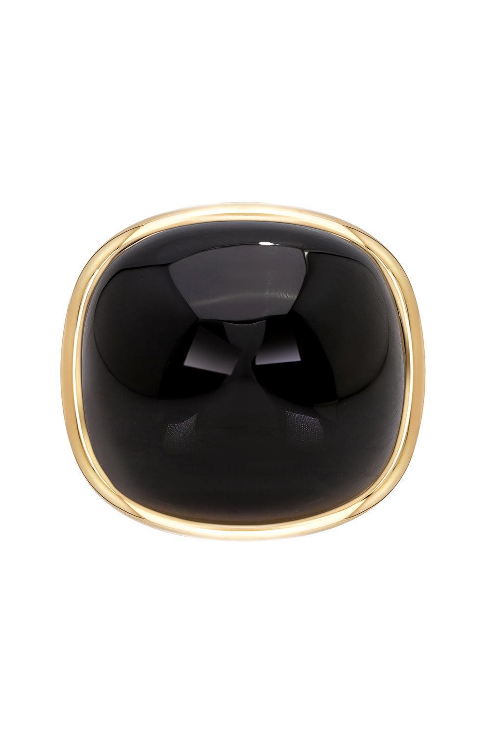 Black Spinel Tigella Ring-YELLOW GOLD-7-JEWELRYFINE JEWELRING-MARINA B