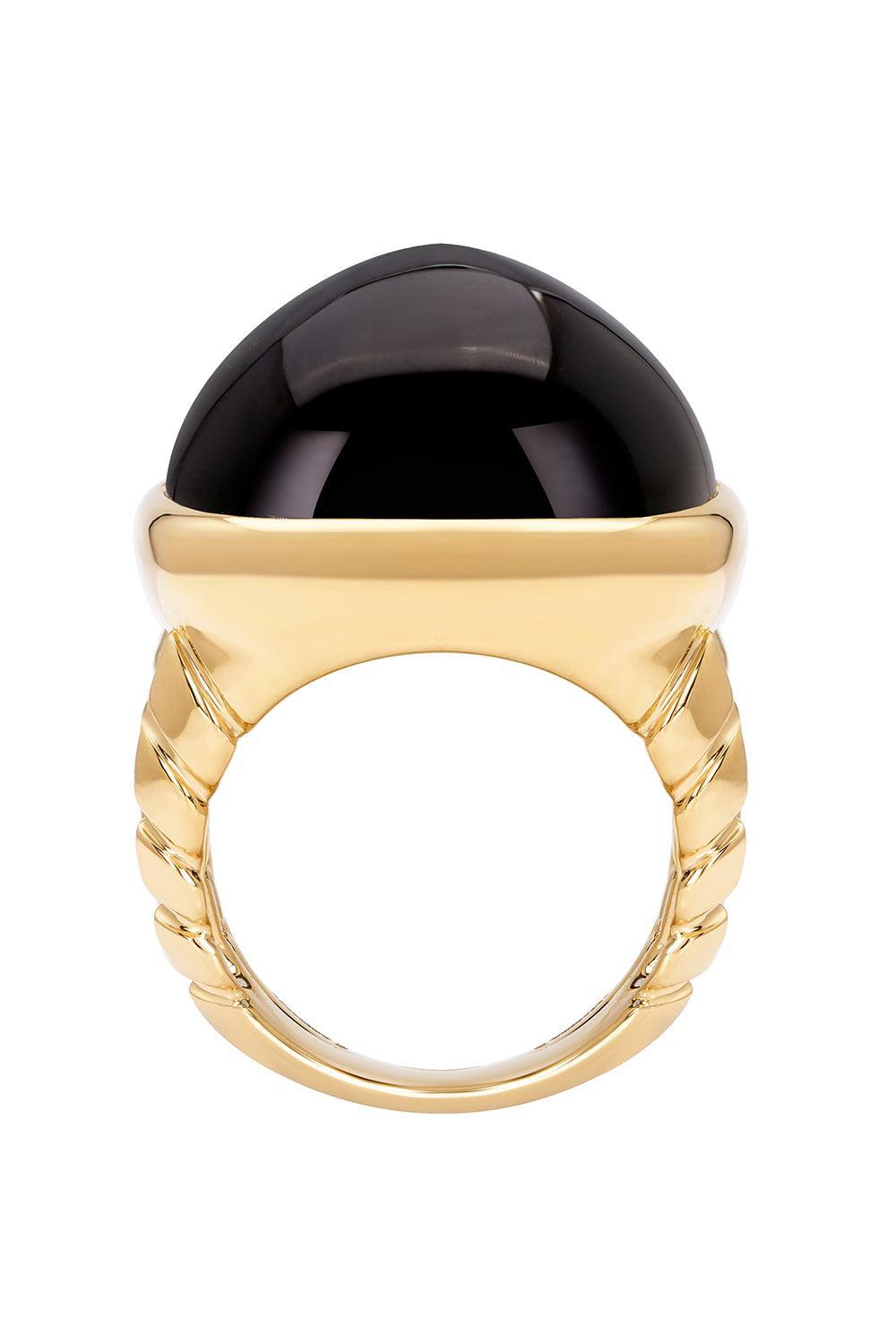Black Spinel Tigella Ring-YELLOW GOLD-7-JEWELRYFINE JEWELRING-MARINA B