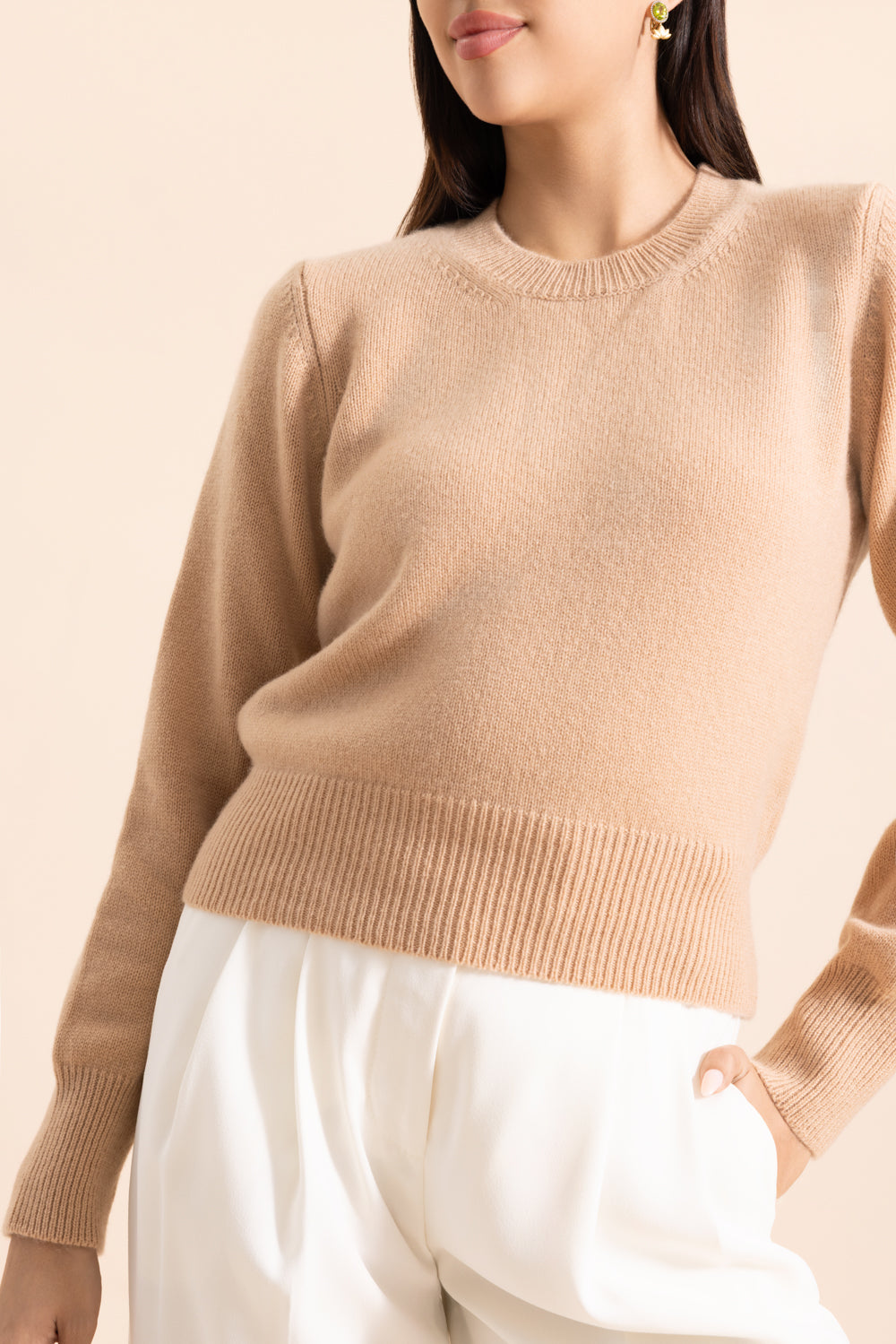 The Cashmere Pullover - Cappucino
