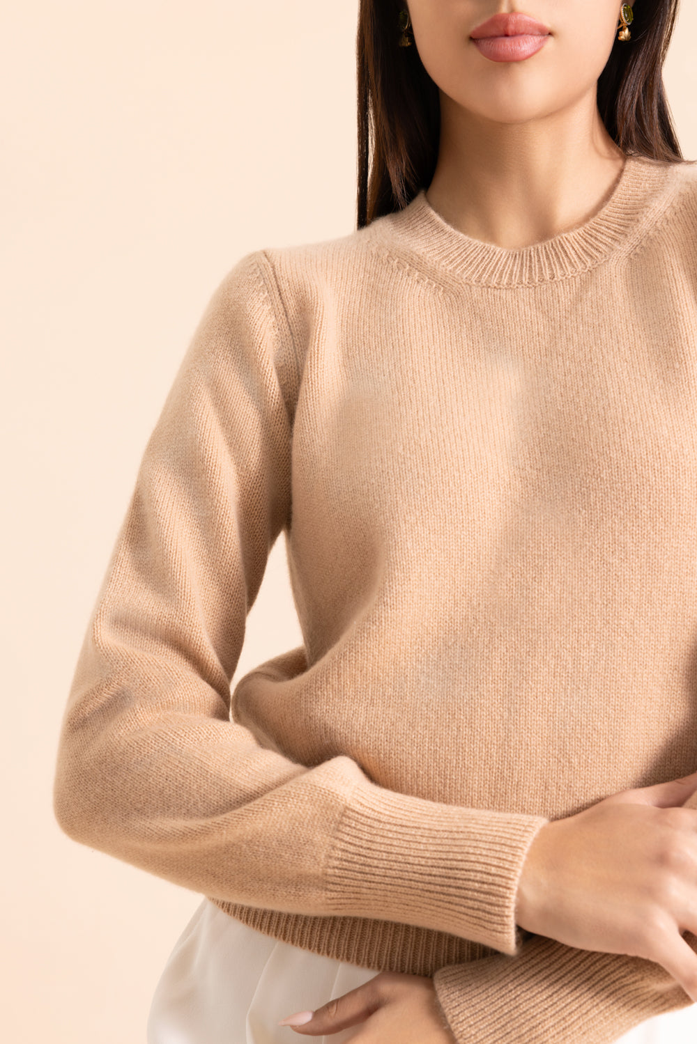 The Cashmere Pullover - Cappucino