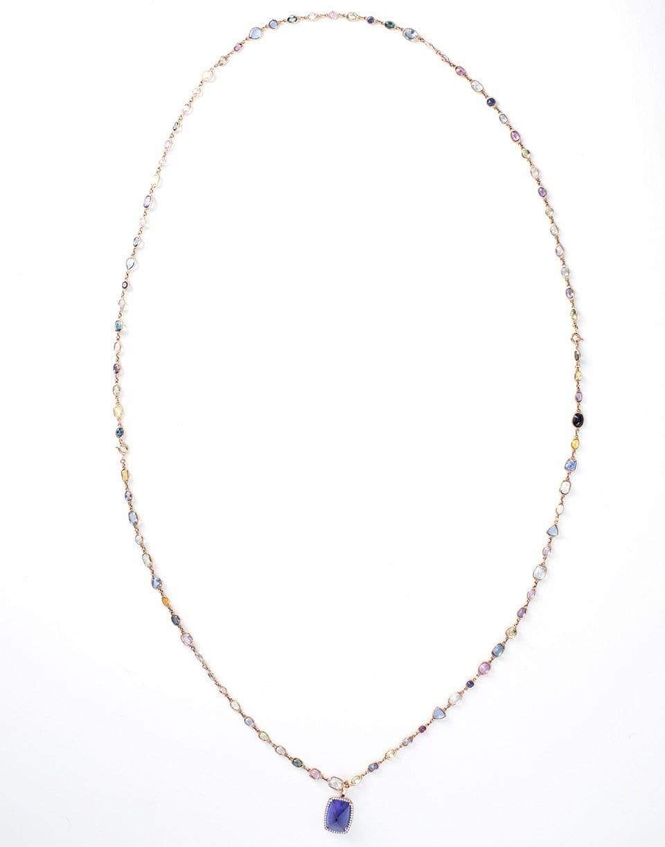 MARISSA COLLECTIONS-Tanzanite and Multi-Sapphire Necklace-ROSE GOLD