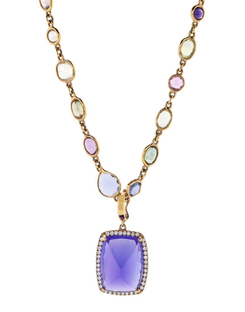 MARISSA COLLECTIONS-Tanzanite and Multi-Sapphire Necklace-ROSE GOLD