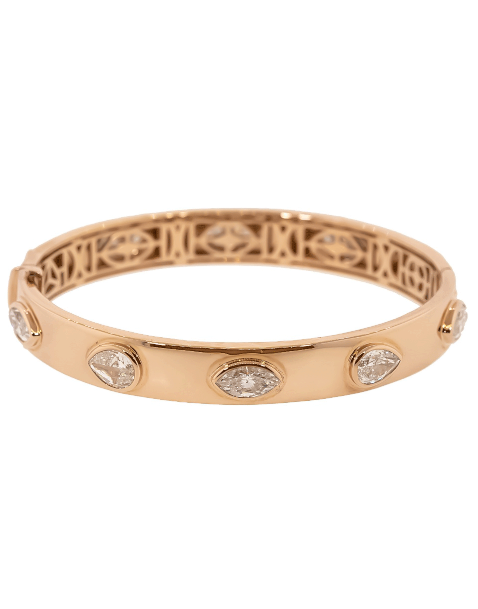MARISSA DIAMONDS-Rose Gold Mixed Shape Diamond Bangle-ROSE GOLD
