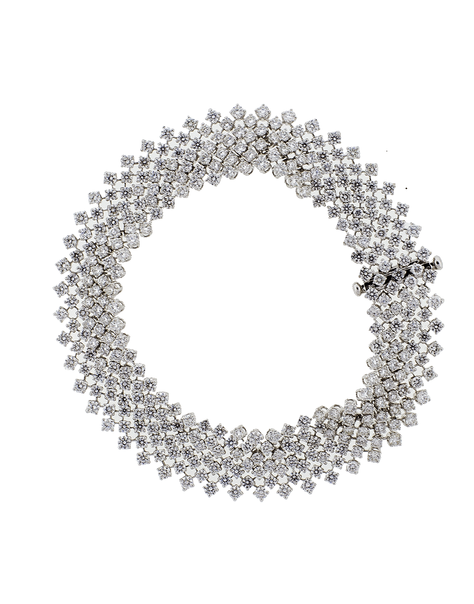 MARISSA DIAMONDS-Diamond Mesh Bracelet-WHITE GOLD