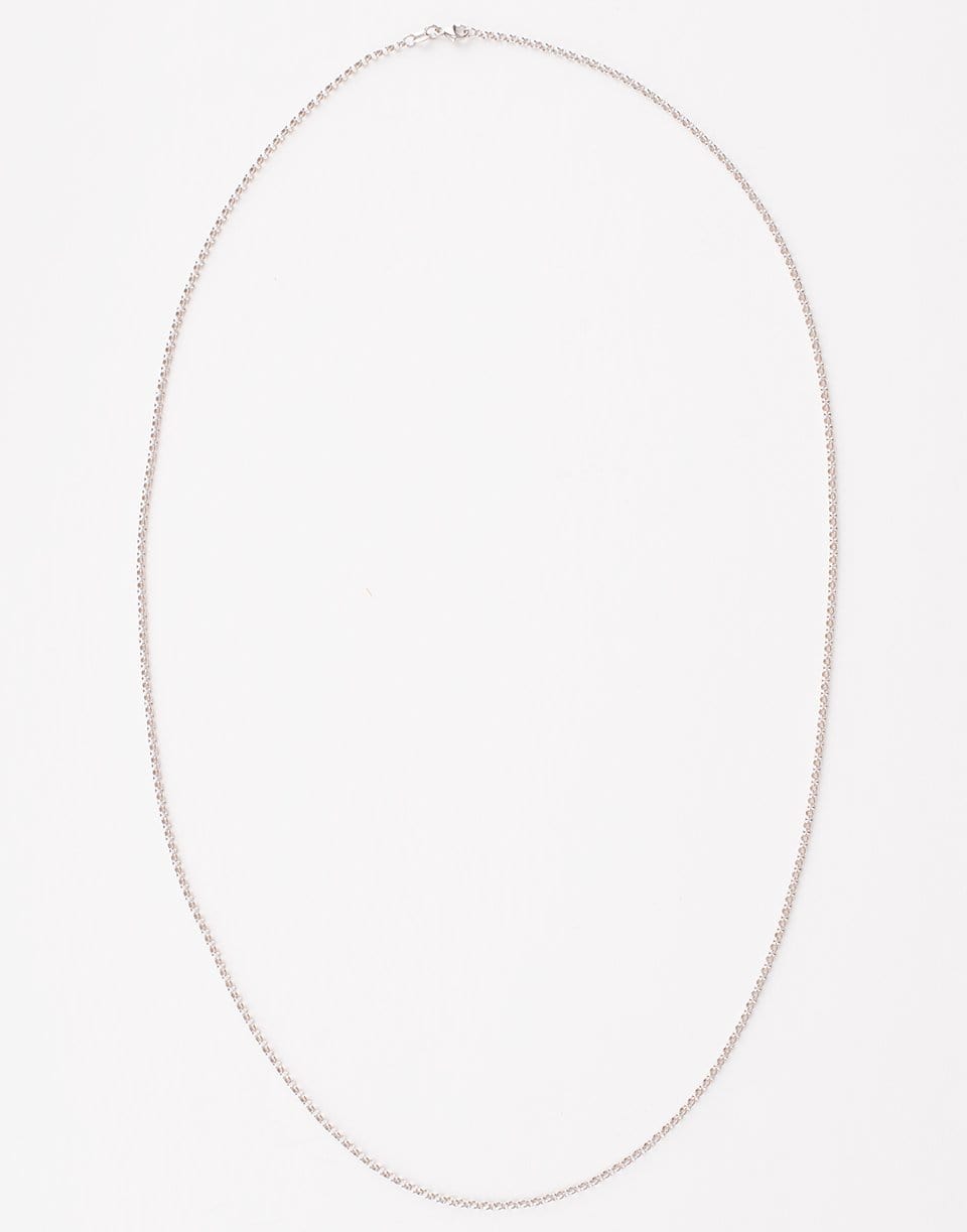 MARISSA DIAMONDS-36 Inch 3.0MM White Gold Round Cable Chain-WHITE GOLD