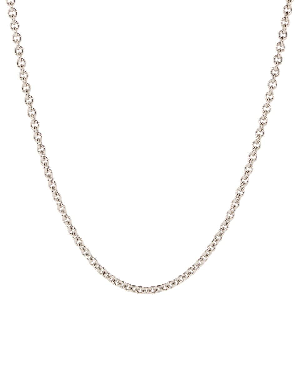 MARISSA DIAMONDS-36 Inch 3.0MM White Gold Round Cable Chain-WHITE GOLD