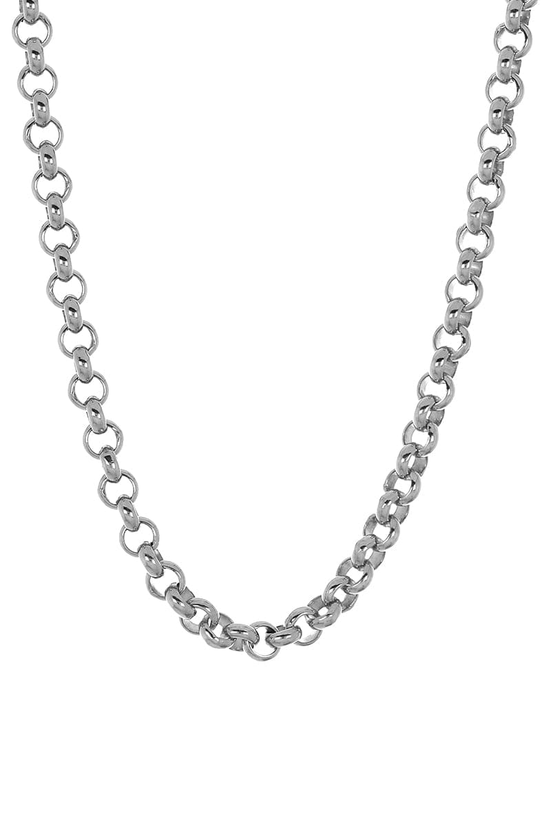 MARISSA DIAMONDS-36 Inch 4.0MM White Gold Rolo Chain-WHITE GOLD