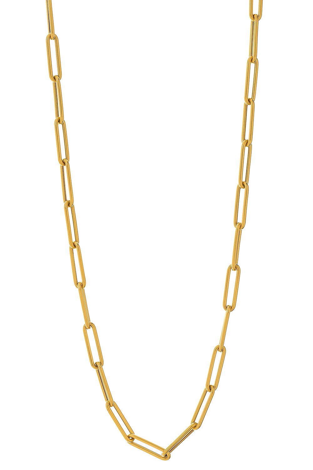 MARISSA DIAMONDS-Medium Paper Clip Chain-YELLOW GOLD