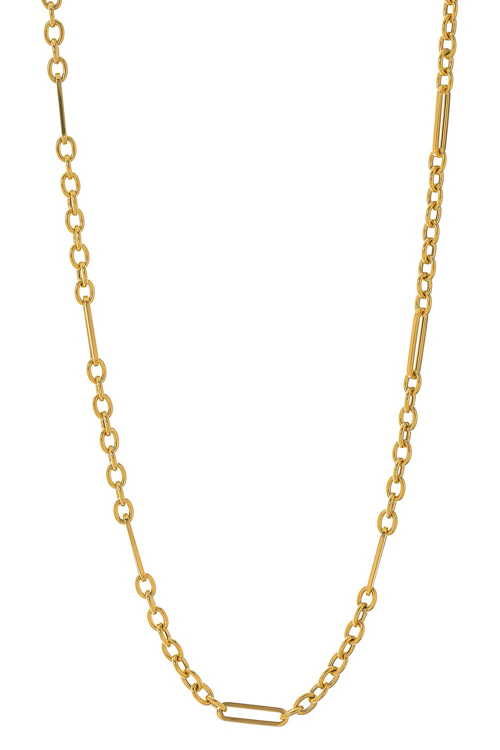 MARISSA DIAMONDS-Small Albert Chain-YELLOW GOLD