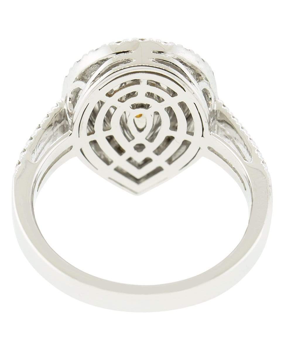 MARISSA DIAMONDS-Two Row Yellow Pear Shape Diamond Ring-WHITE GOLD
