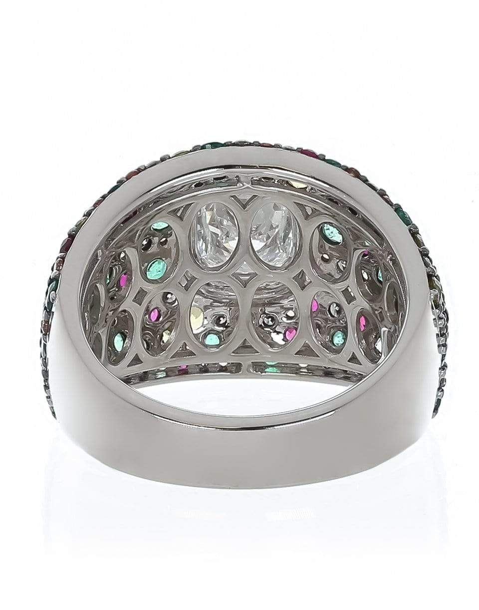 MARISSA DIAMONDS-Radiant Diamond and Multi-Sapphire Ring-WHITE GOLD