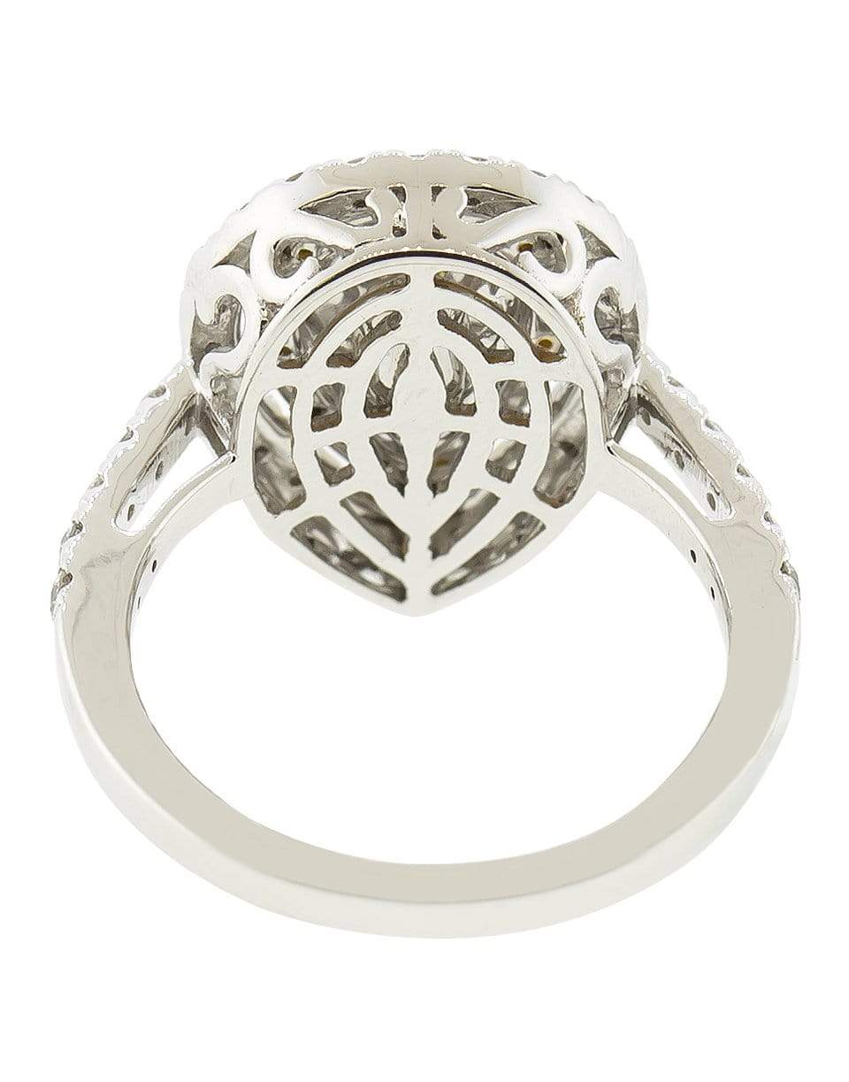 MARISSA DIAMONDS-Single Row Yellow Pear Shape Diamond Ring-WHITE GOLD