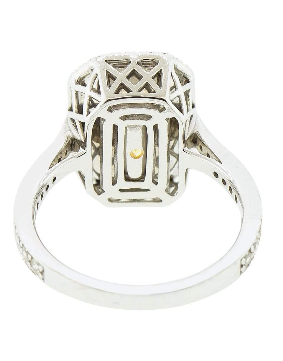 MARISSA DIAMONDS-Yellow Emerald Cut Diamond Ring-WHITE GOLD