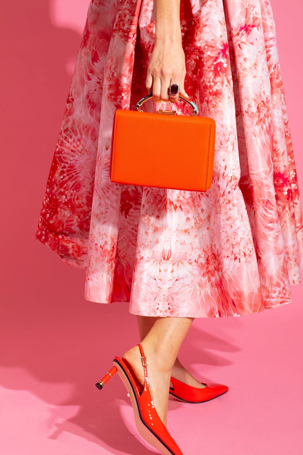MARK CROSS-Grace Small Box Bag - Poppy-POPPY