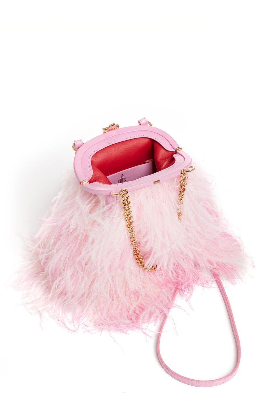 MARK CROSS-Frame Chain Crossbody-FLAMINGO