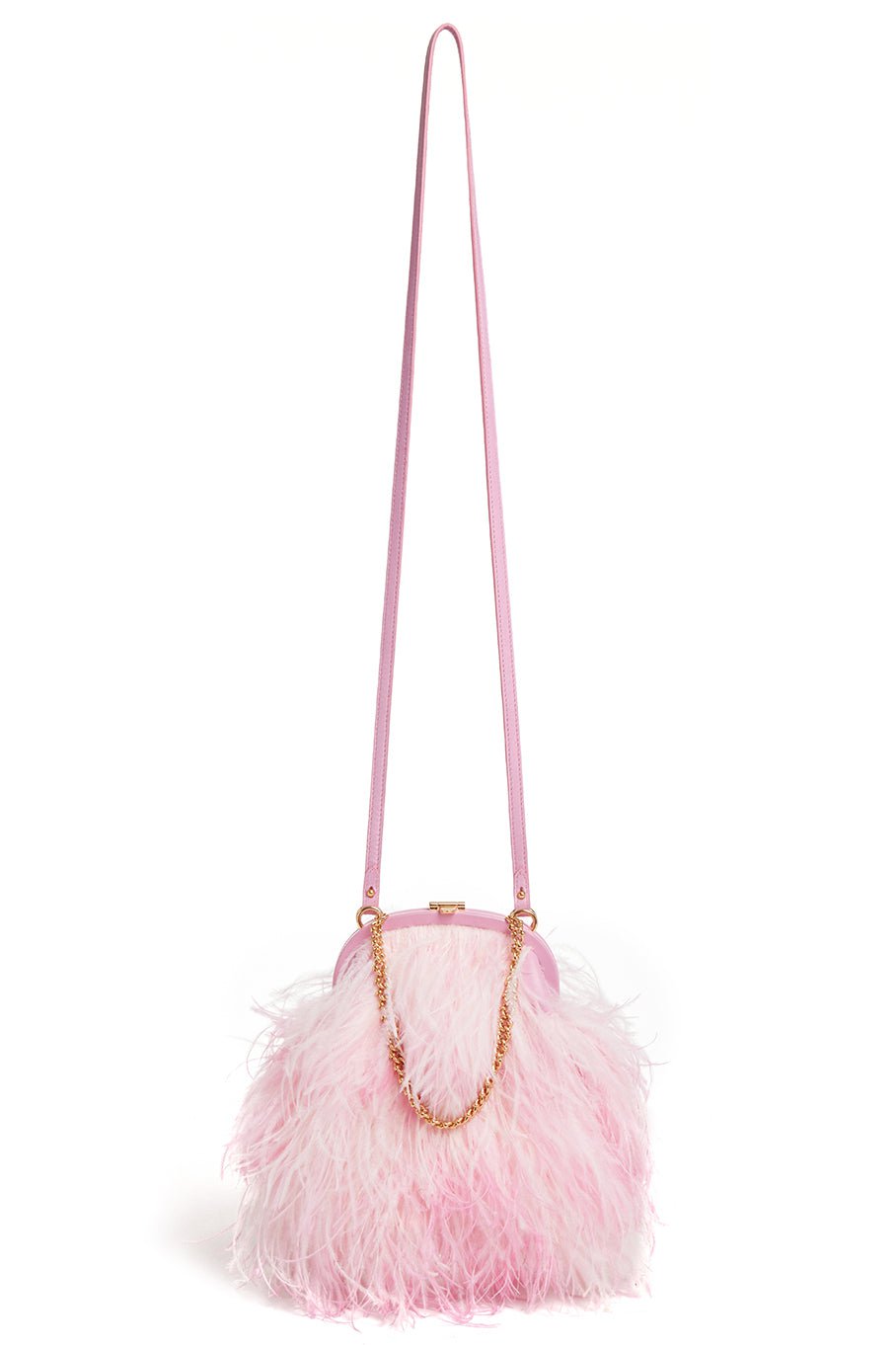 MARK CROSS-Frame Chain Crossbody-FLAMINGO