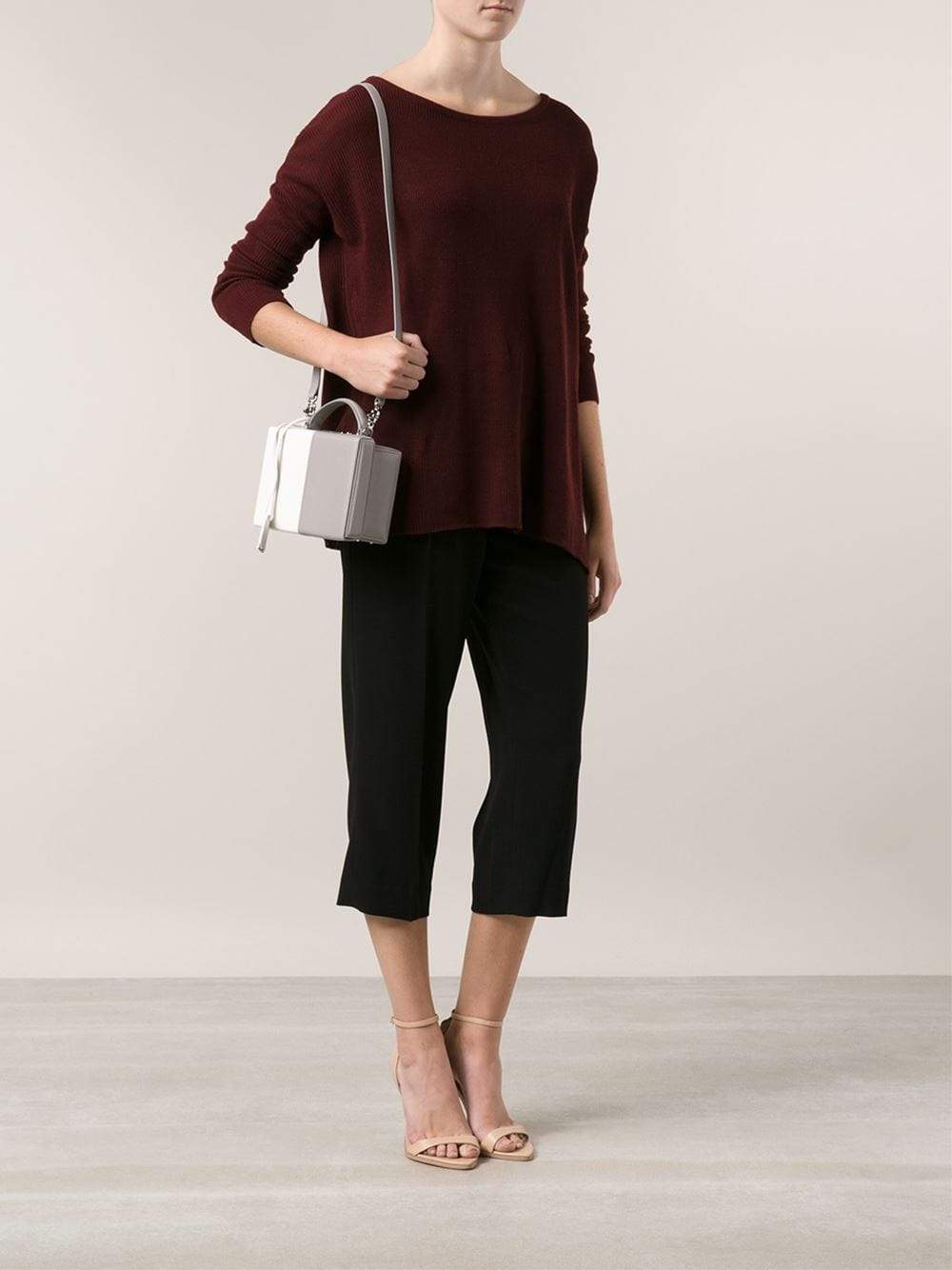 MARK CROSS-Small Top Handle Trunk-GRY/IVRY