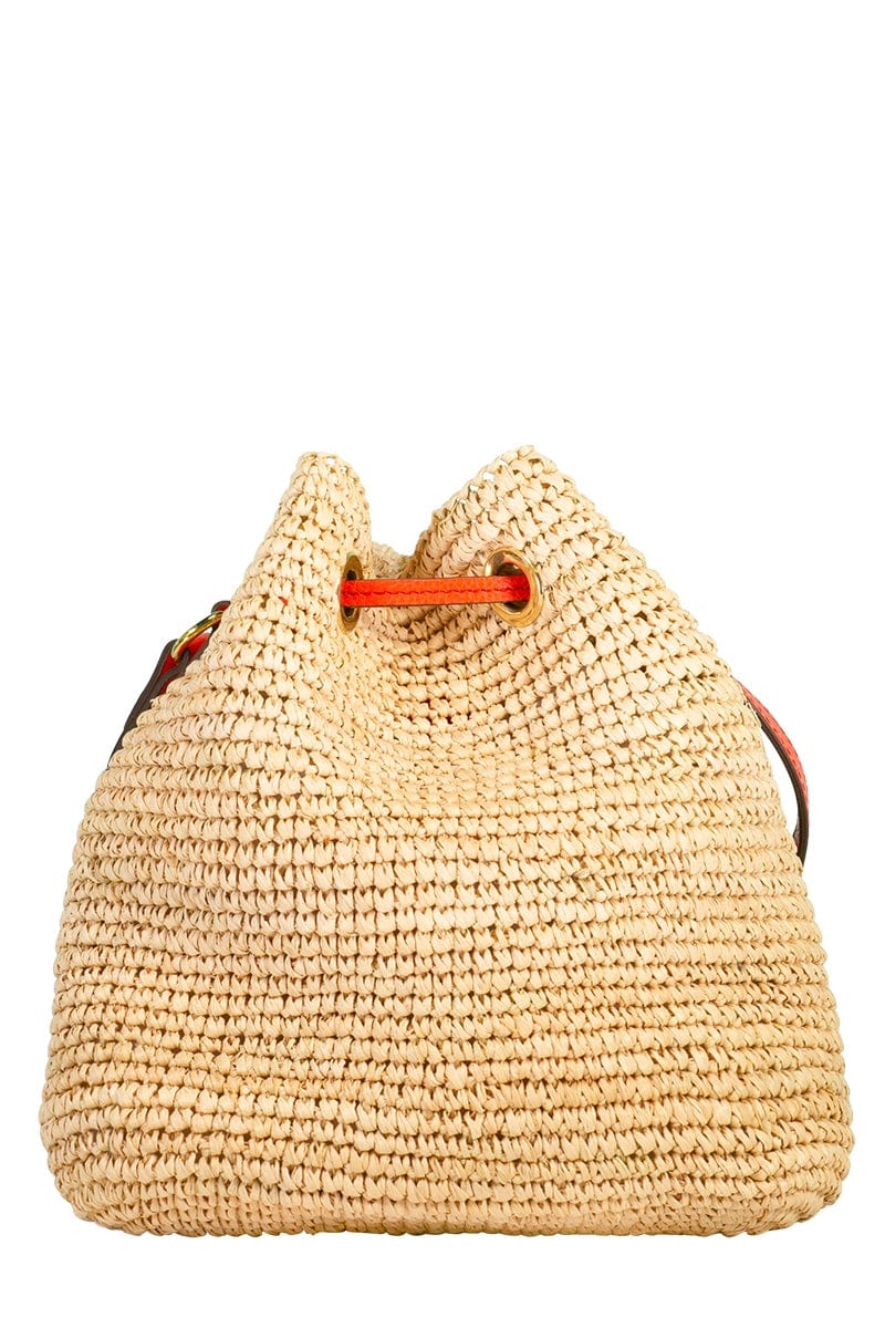 MARK CROSS-Joni Raffia Small Bag-NATURAL