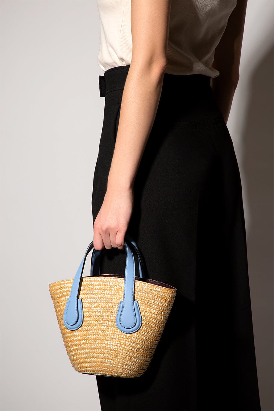 MARK CROSS-Arc Mini Basket Bag-NTL/SBLU