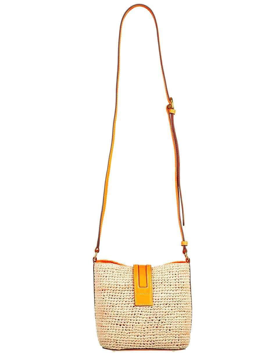 MARK CROSS-Orange Mini Murphy Raffia Bag-ORANGE
