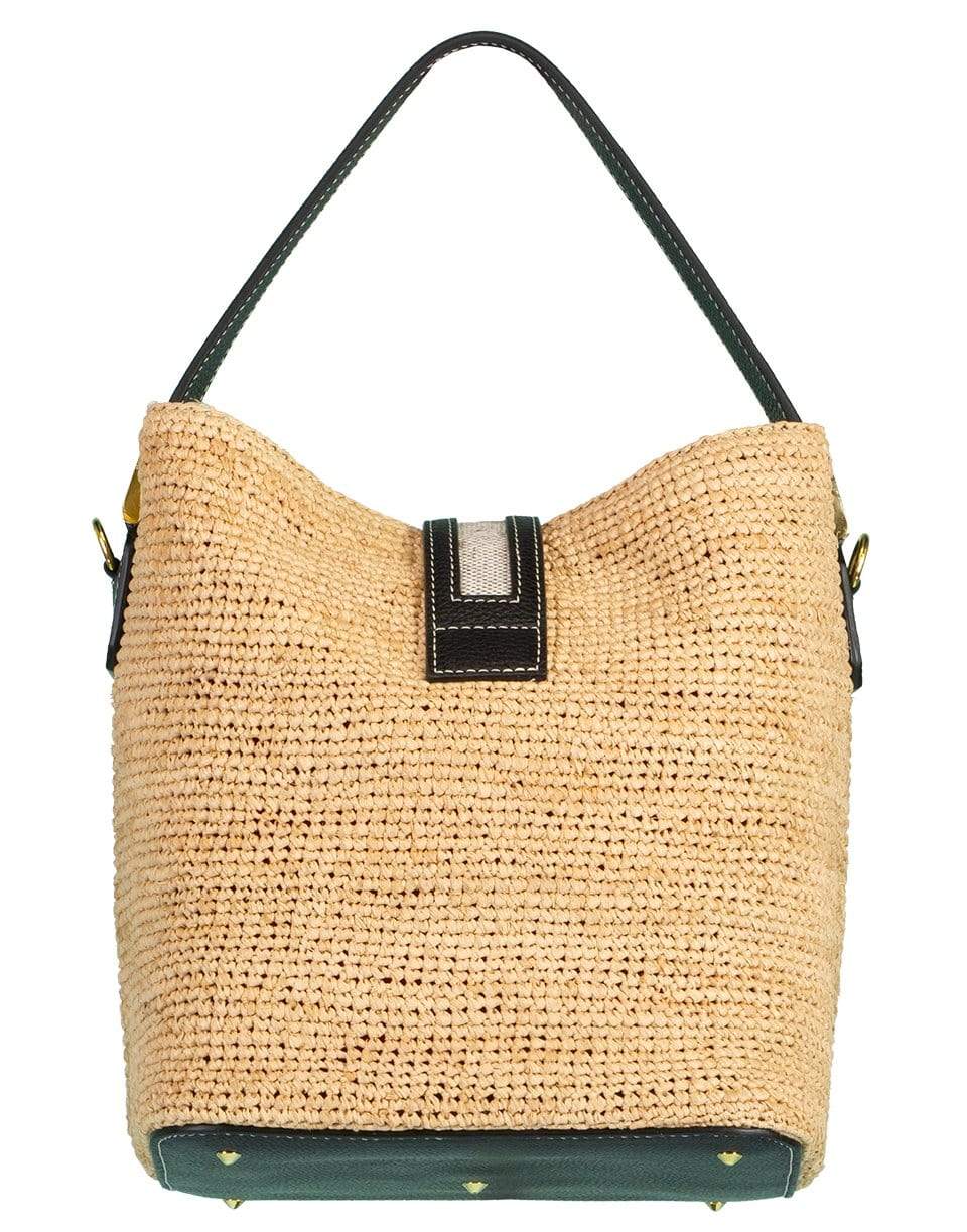 MARK CROSS-Black Murphy Raffia Bucket Bag-BLACK