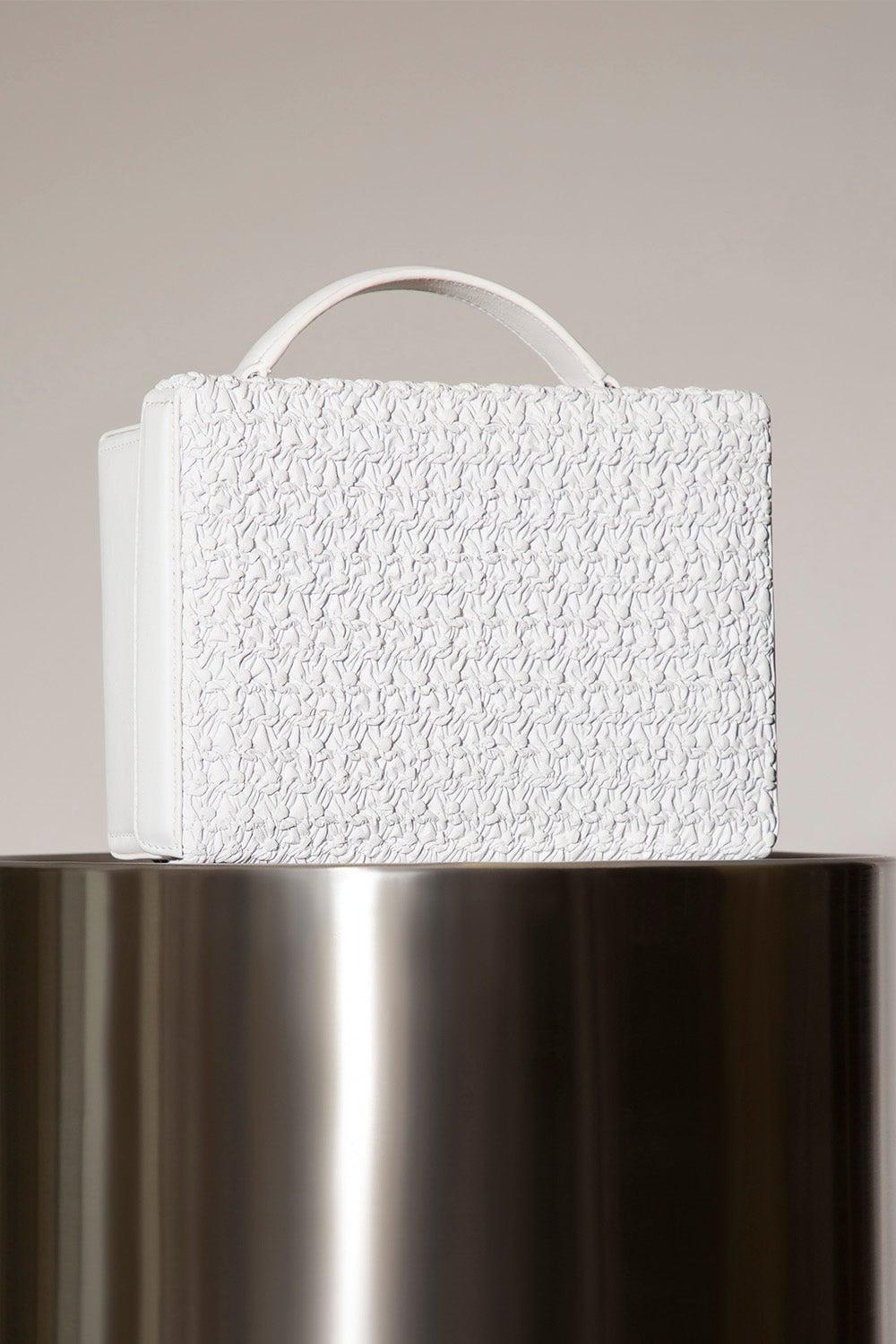 MARK CROSS-Grace Small Box - Quilted White-BRT WHT