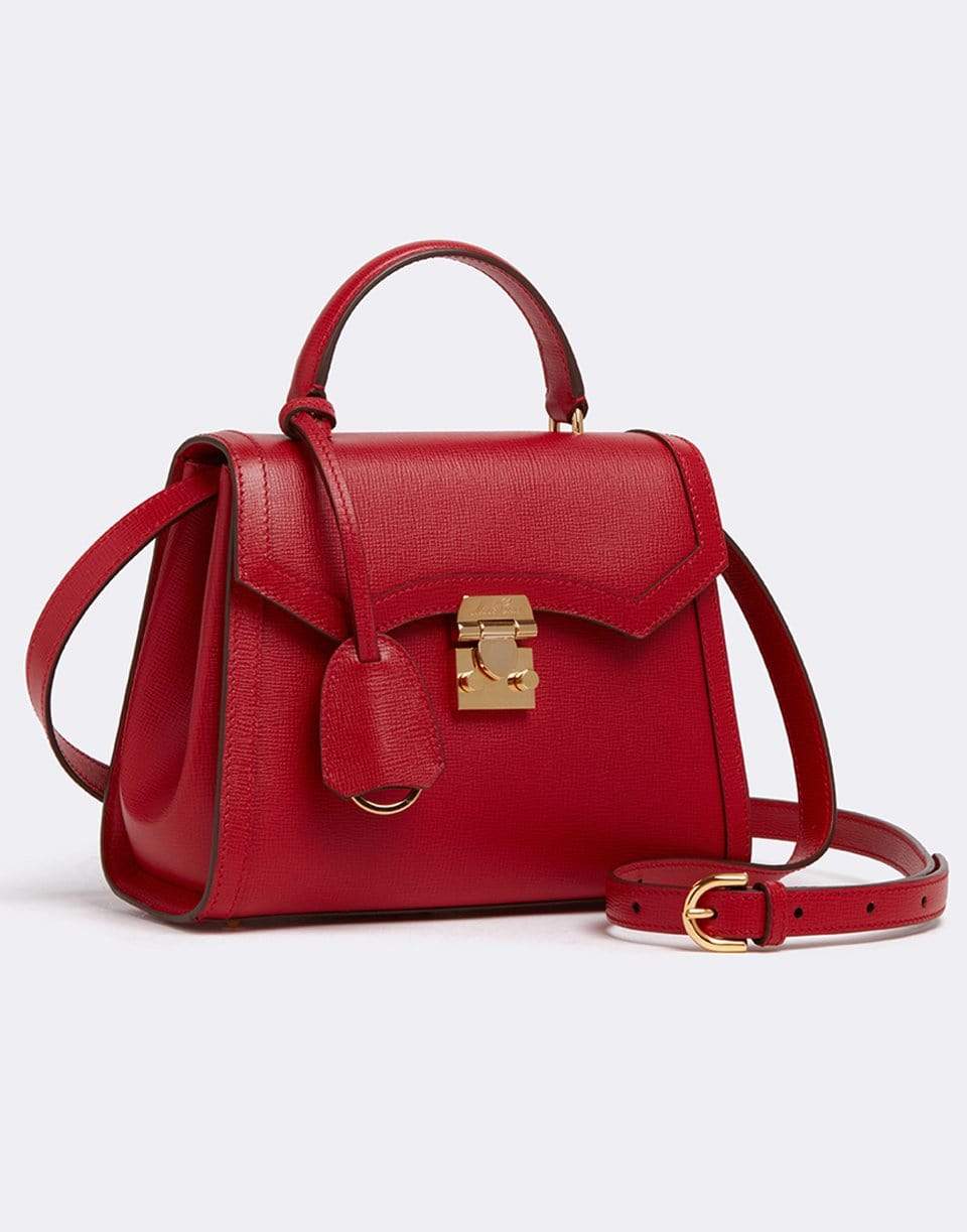 MARK CROSS-Madeline Mini Lady Leather Top Handle Bag-RED