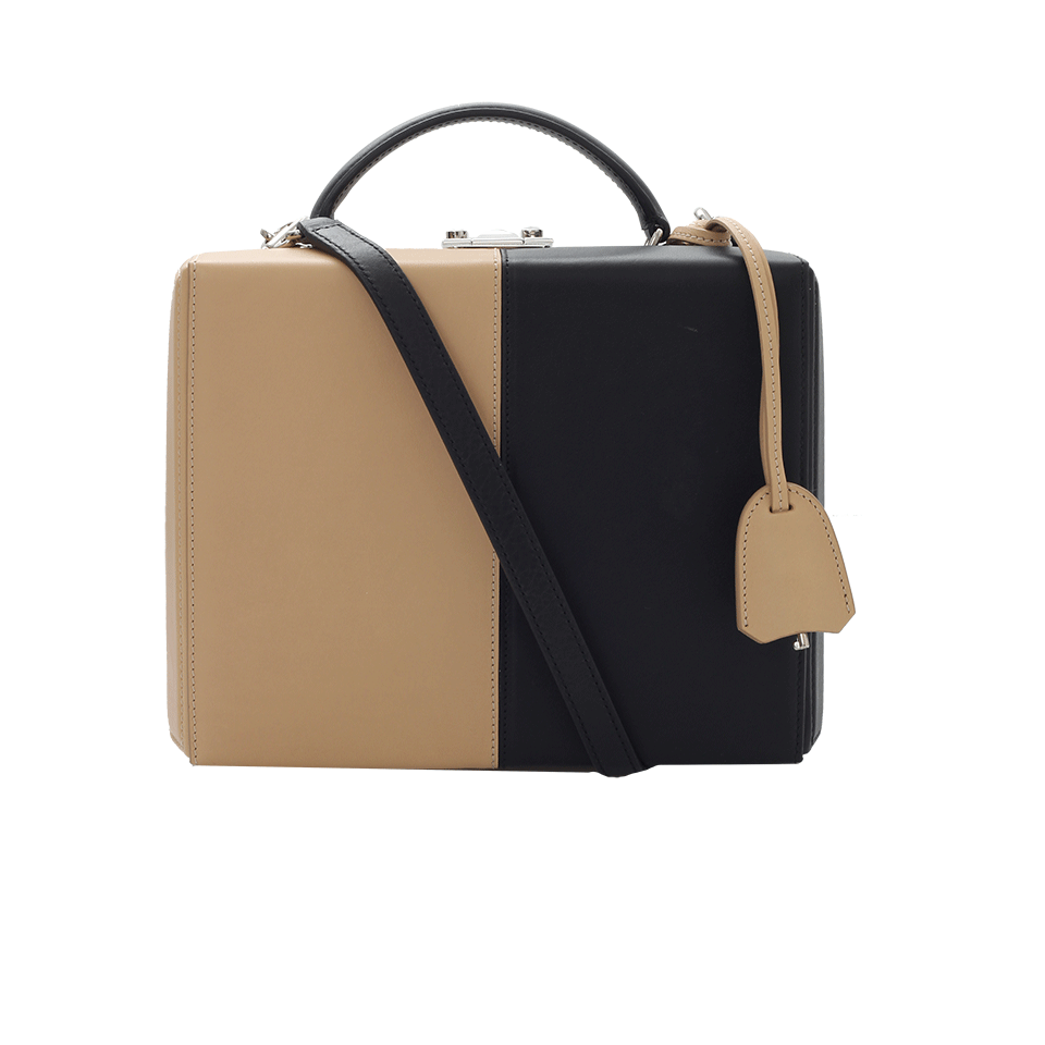 MARK CROSS-Grace Small Top Handle Trunk-BLK/SAND