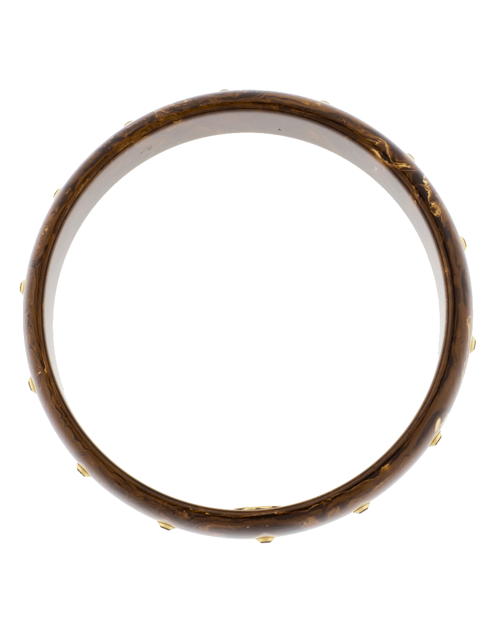 MARK DAVIS-Brown And Yellow Bakelite Bangle-YELLOW GOLD