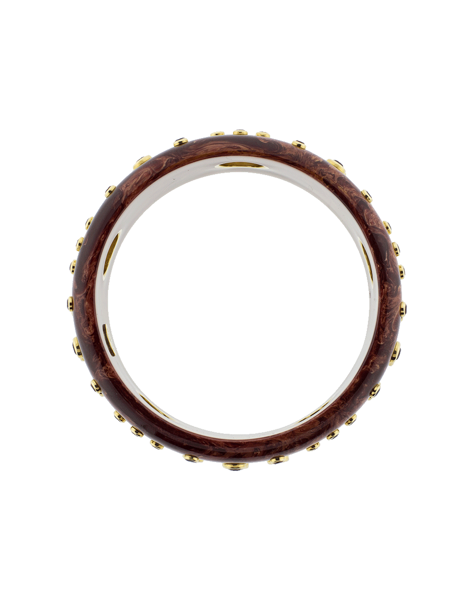 MARK DAVIS-Burgundy Bakelite Bangle-YELLOW GOLD
