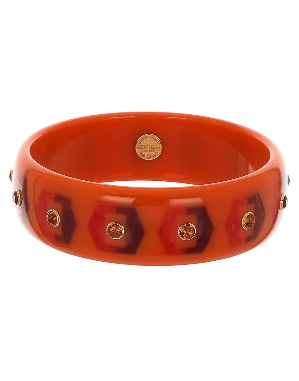 MARK DAVIS-Citrine Orange Bakelite Bangle-YELLOW GOLD