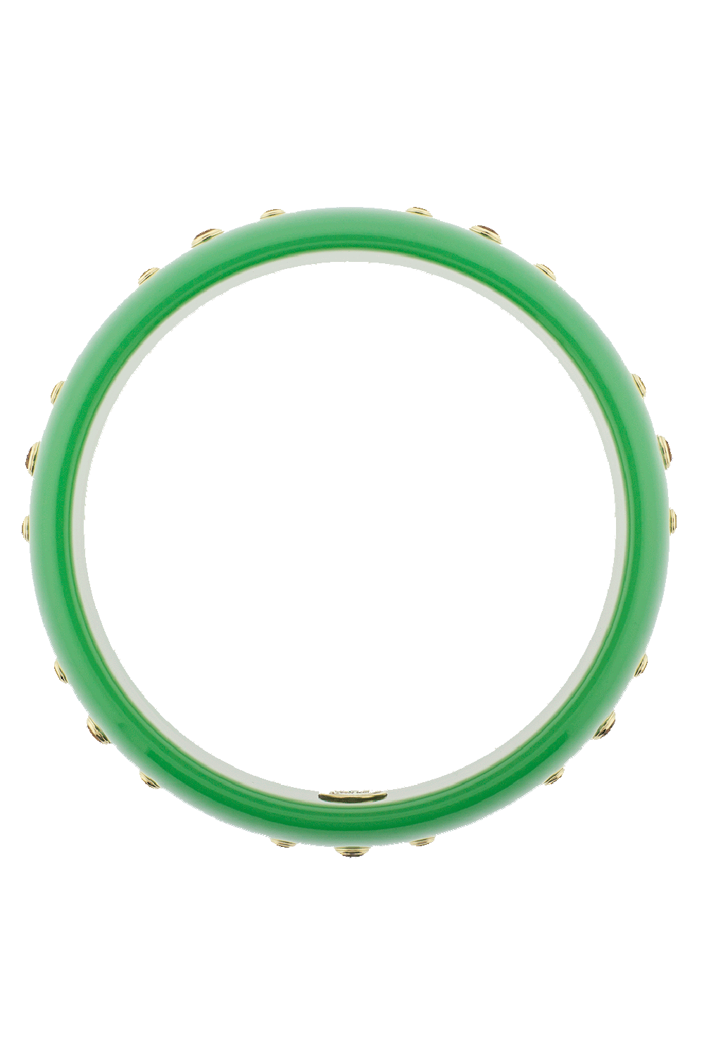 MARK DAVIS-Green And Yellow Bakelite Bangle-YELLOW GOLD