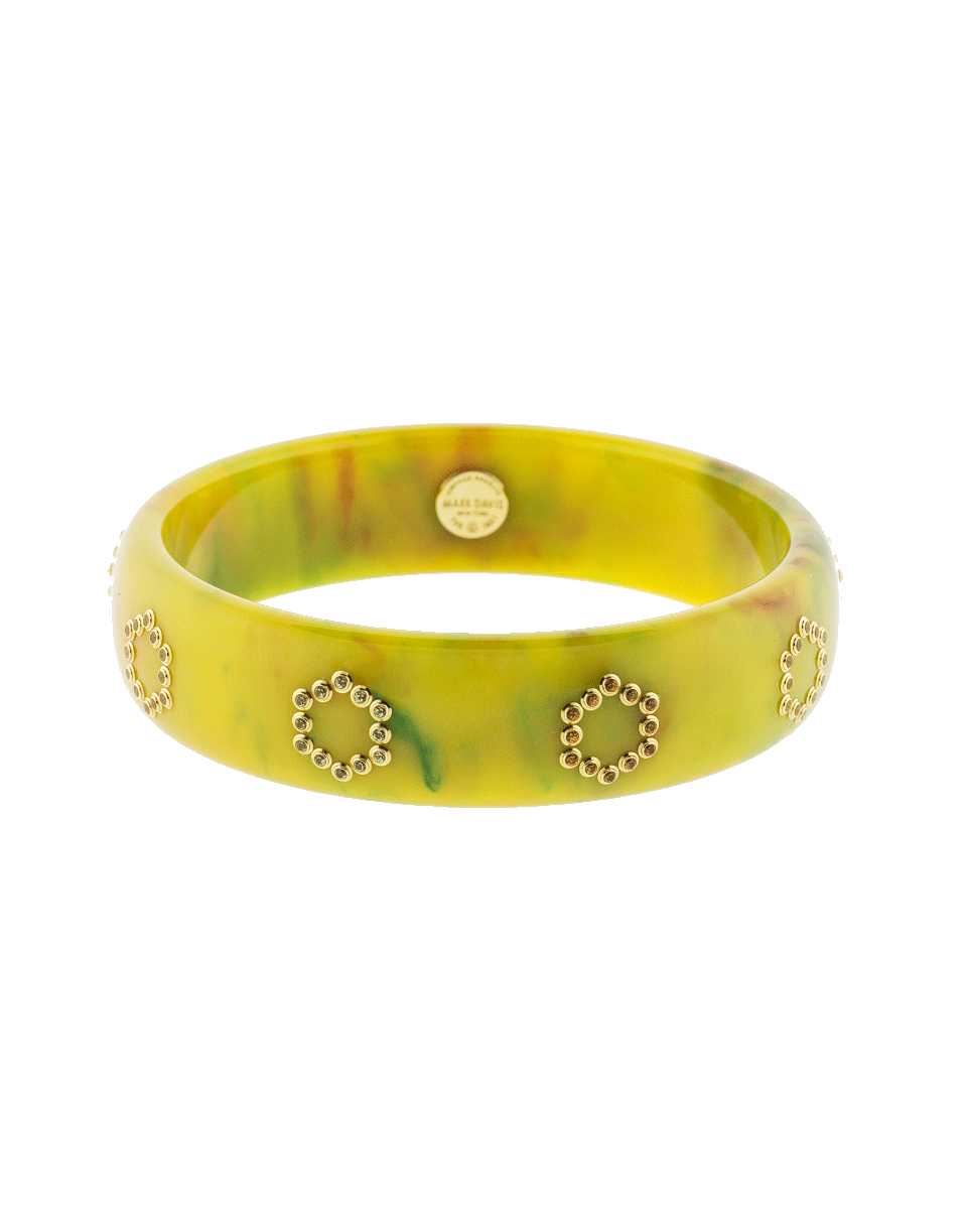 MARK DAVIS-Multi Yellow Color Bakelite Bangle-YELLOW GOLD