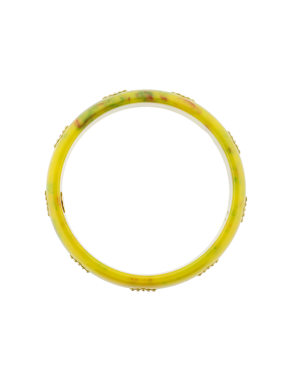 MARK DAVIS-Multi Yellow Color Bakelite Bangle-YELLOW GOLD