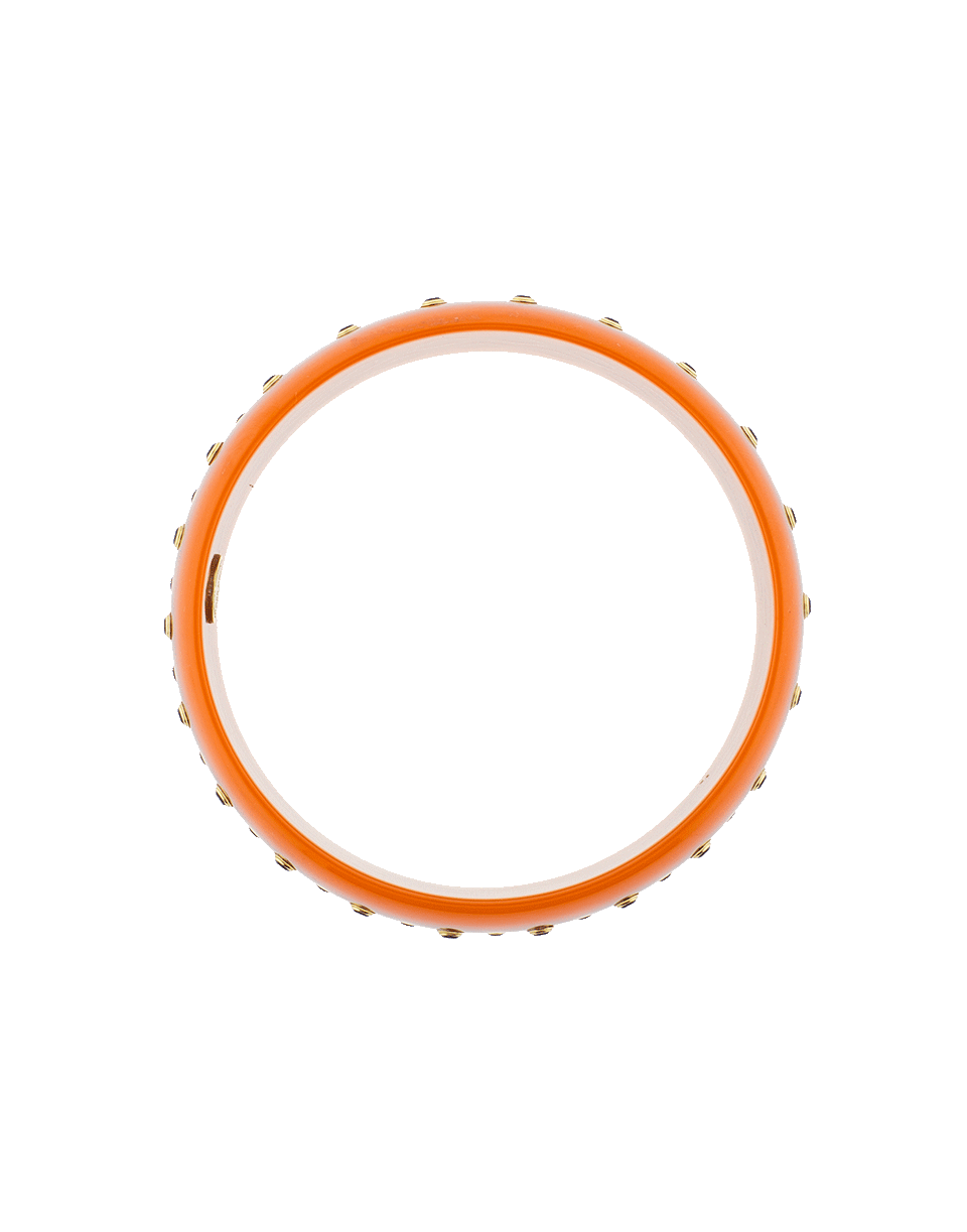 MARK DAVIS-Orange And Burgundy Bakelite Bangle-YELLOW GOLD