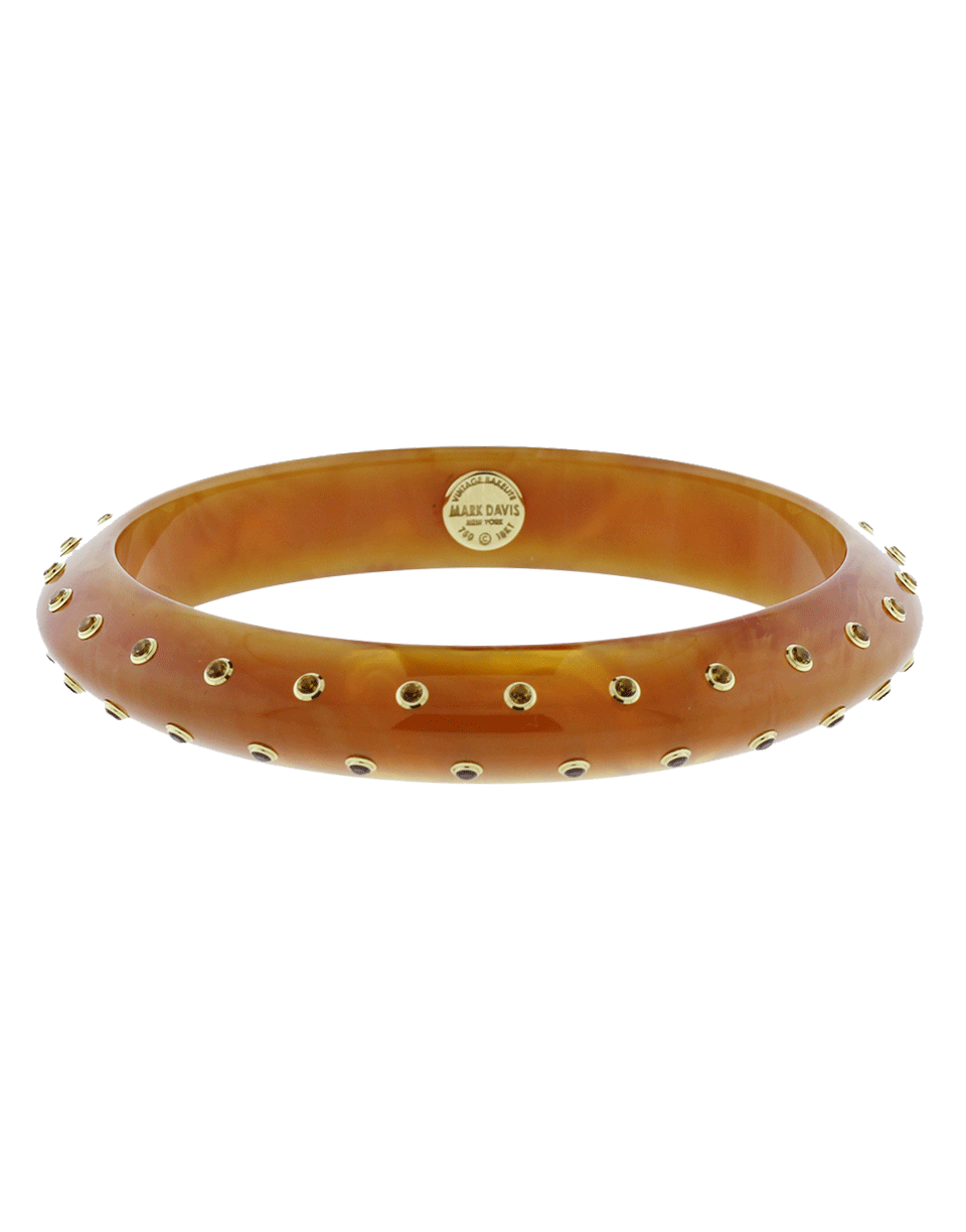 MARK DAVIS-Tortoise Bakelite Bangle-YELLOW GOLD