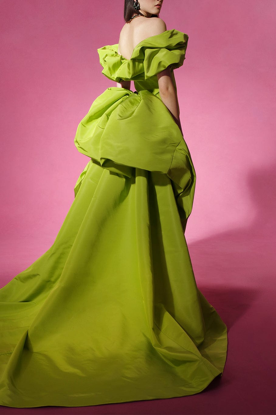 MARKARIAN-Etta Ruffle Gown With Train-CHARTREU