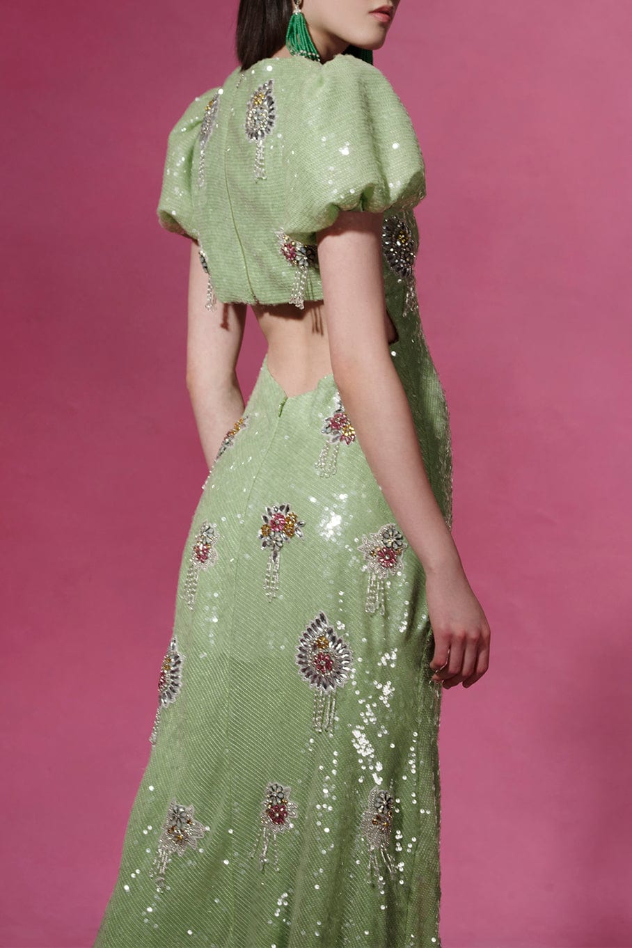 Titian Crystal Embellished Sequin Cocktail Dress