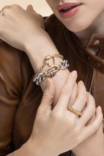 Mega Curb Bracelet - Silver Yellow Gold - 6iin-SILVER-6-JEWELRYFINE JEWELBRACELET O-MARLA AARON