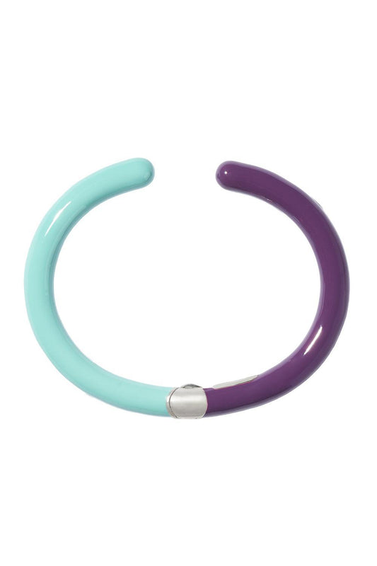 Light Blue Aubergine Hinged Cuffling Bracelet-SILVER-6.5-7-JEWELRYFINE JEWELBRACELET O-MARLA AARON